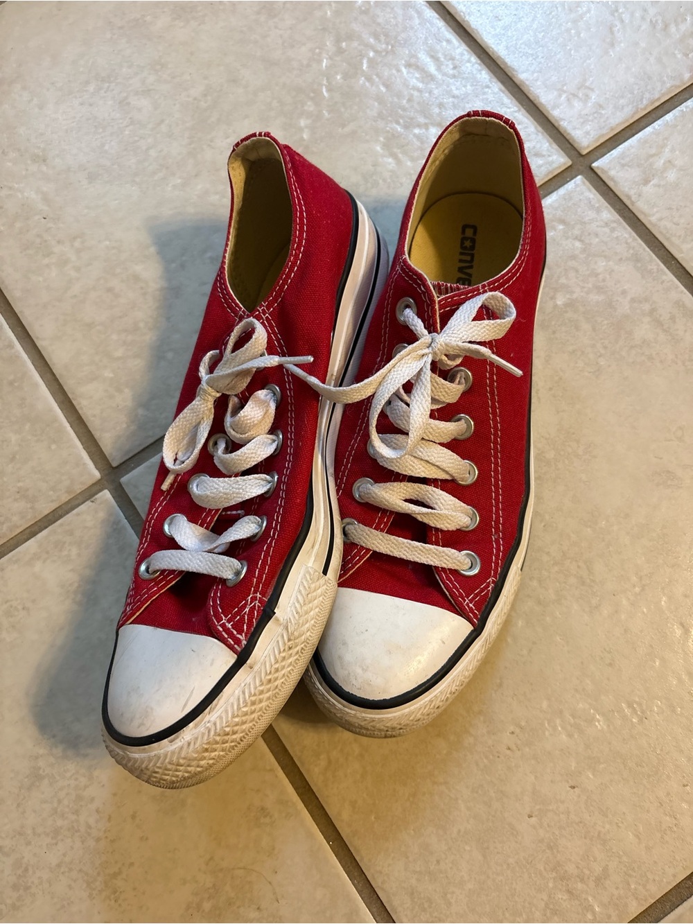 Women’s Converse Red Low-Top Canvas Sneakers